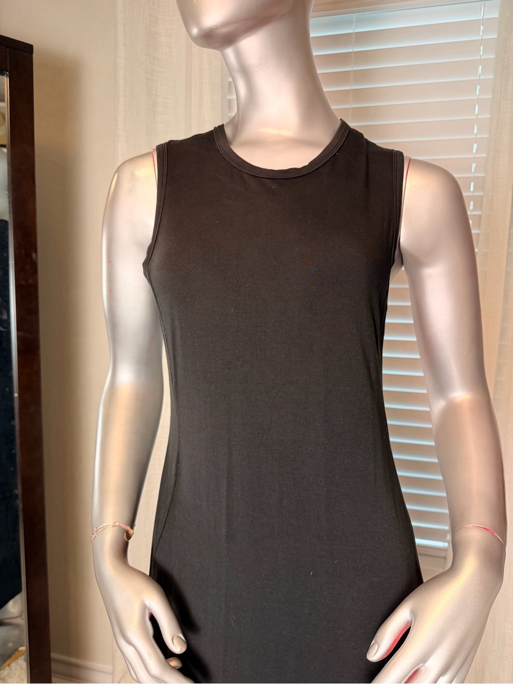 Quince Tencel Lyocell Jersey Tank Maxi Dress Black Large Minimalist Casual - Picture 4 of 11